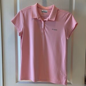 Columbia Pink PFG Polo Shirt